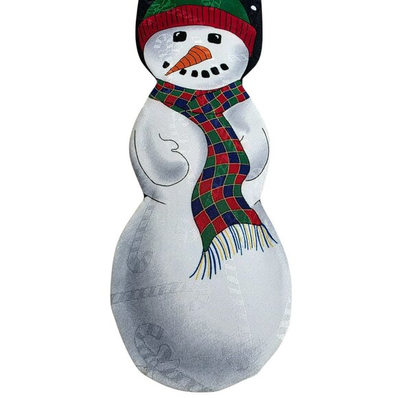 VTG Snowman Holiday Neck Tie Candy Cane Snow Christmas Novelty Jolly Holly Korea - Picture 3 of 8